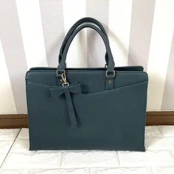 토트백 여성용 출퇴근 비즈니스 A4 PC 대응 2way 그린