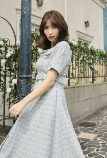 herlipto 클래식 트위드 벨티드 드레스 S 사이즈