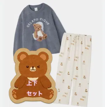 젤라또피케 GOOD NIGHT BEAR 자카드 풀오버 & 롱 팬츠