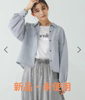 글로벌 워크 이지케어 시어 크롭 셔츠 라이트 블루