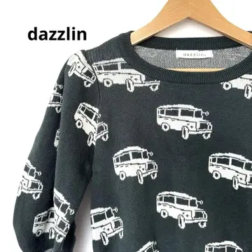 dazzlin 니트 레트로 자동차 패턴 셋업
