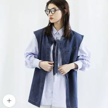 select moca 셀렉 모카 드로스트 넥 데님 베스트 todayful
