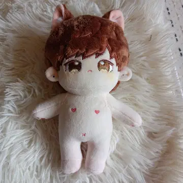 무속성 옷 갈아입기 봉제 인형 고양이 귀 포함 봉제 인형 약 20cm