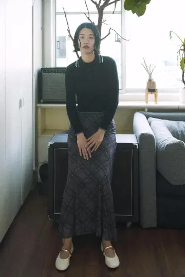 자라 ZARA 체크 무늬 샤샤 스커트