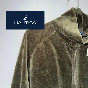 [ NAUTICA ] 노티카 벨로아 트랙 자켓 L 사이즈 카키