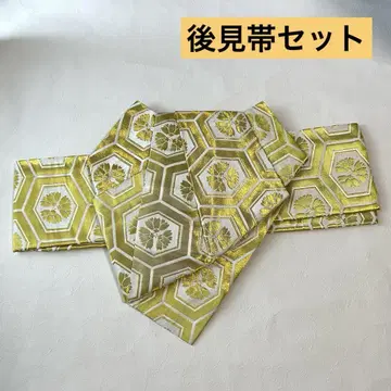 후견대 만들기 오비 금 거북이 등껍질 무늬 벚꽃 일본 무용 무용 의상
