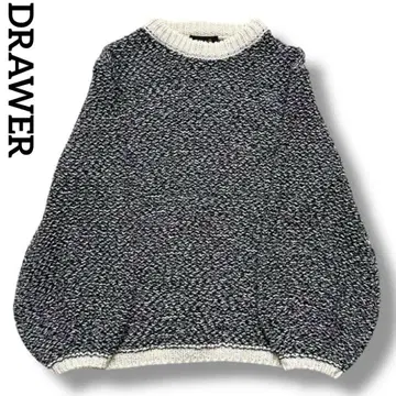 [ 인기 ] DRAWER 3G 배색 크루넥 니트 스웨터 1 울 새상품급