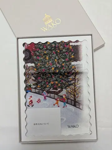 미사용 새상품 와코 WAKO 크리스마스 손수건