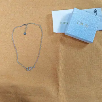 PETIT CD 실버 로고 큐빅 목걸이