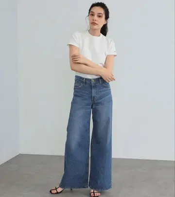 [ Lee ] 와이드 팬츠 스트레치 데님 옷장