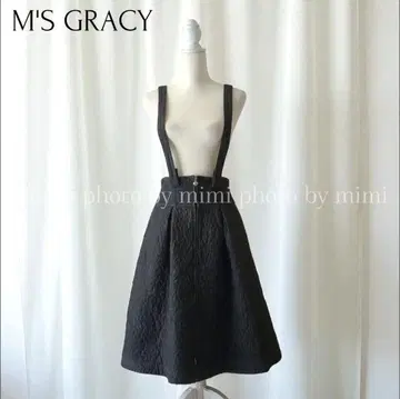 M'S GRACY 서스펜더 자카드 스커트