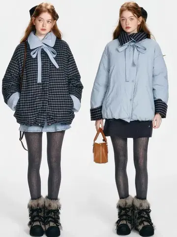 Ria reversible Blue new down jacket