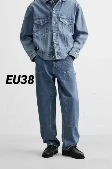 ZARA 자라 스트레이트 핏 카펜터 데님 EU38 JP30