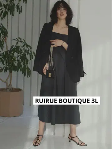 RUIRUE BOUTIQUE 3WAY 슬리브 & 플레어 원피스 세트 3L