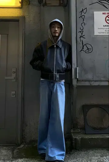 GAP 가죽 자켓 L kou 착용 모델