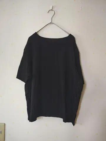 fairygrunge 일본제 리 사이드 레이스 T셔츠 블랙 다크코어