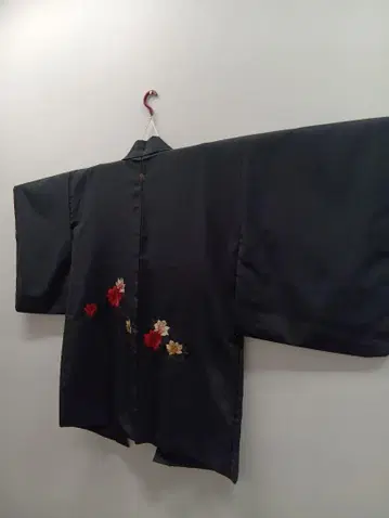 블랙 겉옷 문장 기모노