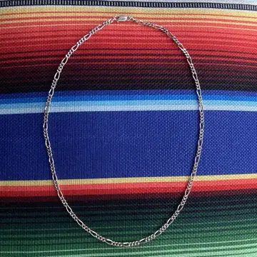 실버 925 피가로 체인 랍스터 목걸이 3mm x 49cm