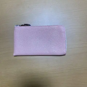 핑크 소가죽 L 장지갑