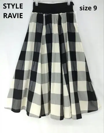 STYLE RAVIE 롱 스커트 깅엄 체크 사이즈 9 미사용