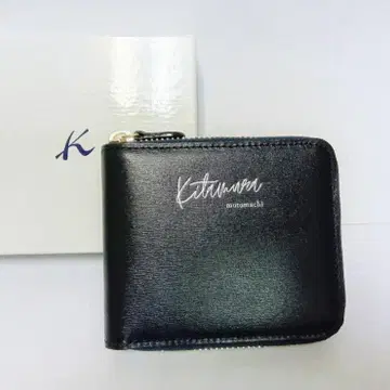 미사용! Kitamura/키타무라 가죽 접이식 지갑 다크 블루