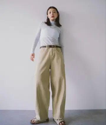 HANNE 트윌 코쿤 팬츠 베이지 M