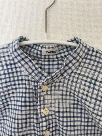YAECA 코튼 체크 셔츠
