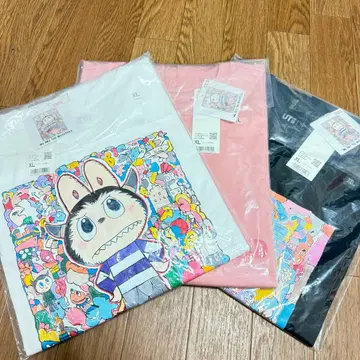 UNIQLO POPMART 팝마트 러브브 T셔츠 3종 (XL)