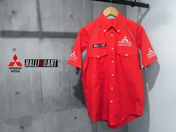 새상품급 미쓰비시 모터스 MITSUBISHI 랠리 아트 레이싱 반팔 셔츠