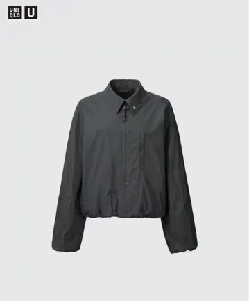 UNIQLO U 볼륨 슬리브 코쿤 블루종 숏 기장 자켓 S