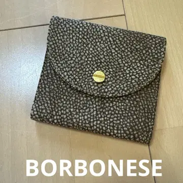 [ 미사용 ] BORBONESE 볼보네제 지갑 메추라기 패턴 지갑