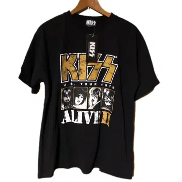 KISS ALIVE II 1978 미국 투어 티셔츠 LL 새상품 미사용