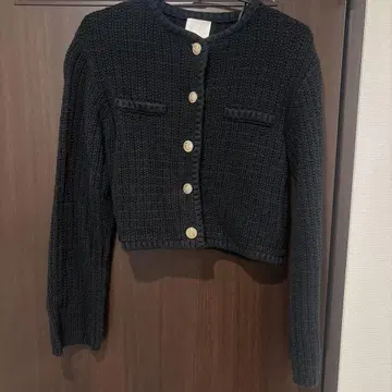 H&M 네이비 가디건 노카라 자켓