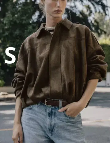 ZARA 자라 스웨이드 느낌 봄버 자켓 새상품, 미사용