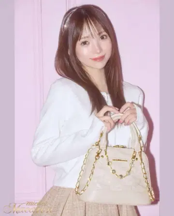 미셸 마카롱 반짝반짝 비쥬 백 아이보리