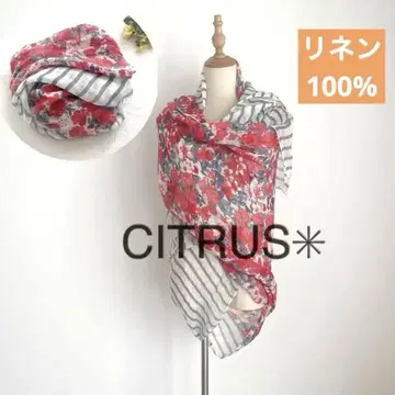 새상품급 CITRUS 린넨 대형 스톨 약 1m x 2m 인도산