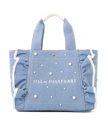 JILL by JILL STUART 3D 펄 프릴 토트백 블루