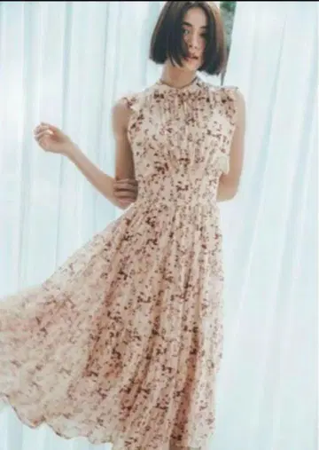 SNIDEL Sustainable 프릴 플리츠 원피스 PBEG 00