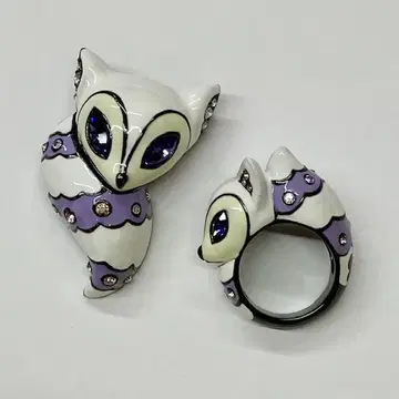 ANNA SUI 브로치 & 반지 여우 모티브