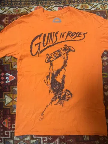 GUNS N' ROSES 티셔츠 오렌지 2022 월드 투어
