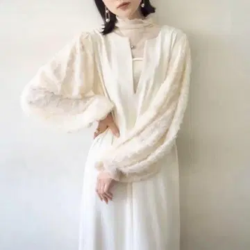 뤼미에 시어 자카드 슬리브 2way 원피스 M