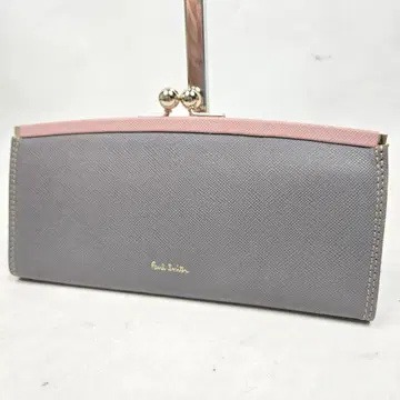 새상품급 Paul Smith 가마구치 장지갑 사피아노 가죽 바이컬러