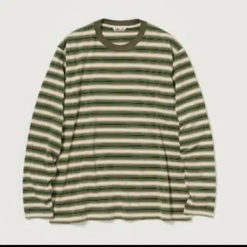 AURALEE GRADIENT STRIPE JERSEY L/S TEE
