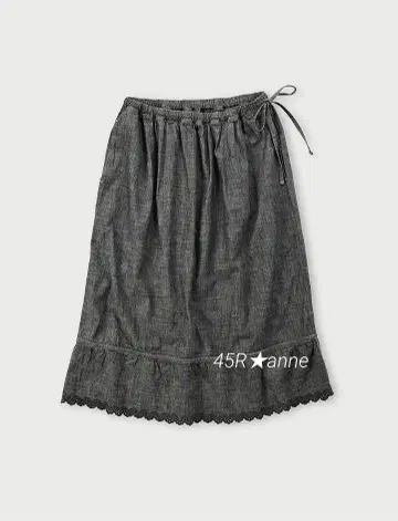 45R 바지 컷워크 페치 스커트