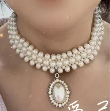 새상품, 천연 진주 목걸이, 실물 사진보다 예쁨, 즉시 구매 가능