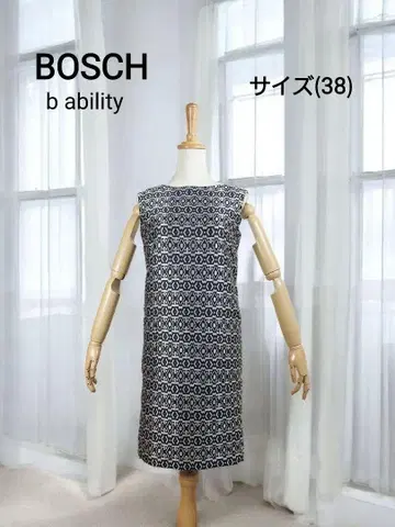 새상품급 b ability BOSCH 기하학 패턴 원피스