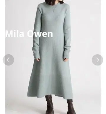밀라오웬 Mila Owen 뒷트임 롱 니트 원피스 S 블루