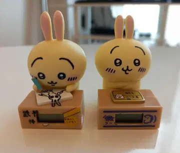 치이카와(먼작귀) 디지털 시계 포함 토끼 피규어 2세트
