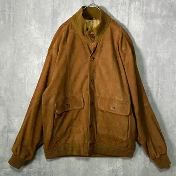 새상품급 스웨이드 가죽 자켓 블루종 브라운 빅 사이즈