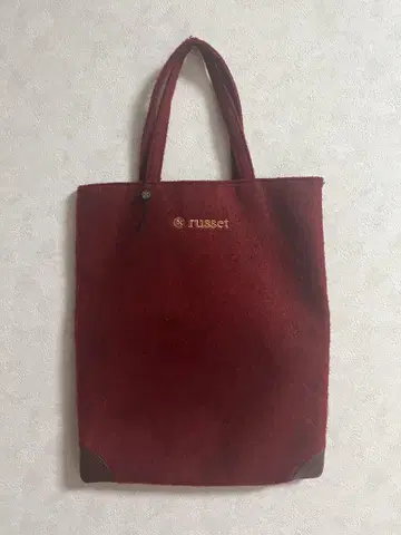 러셋 울 토트백
